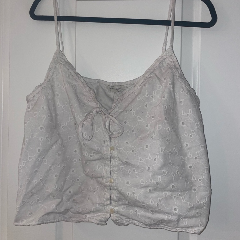 Loose, white tank top from American Eagle